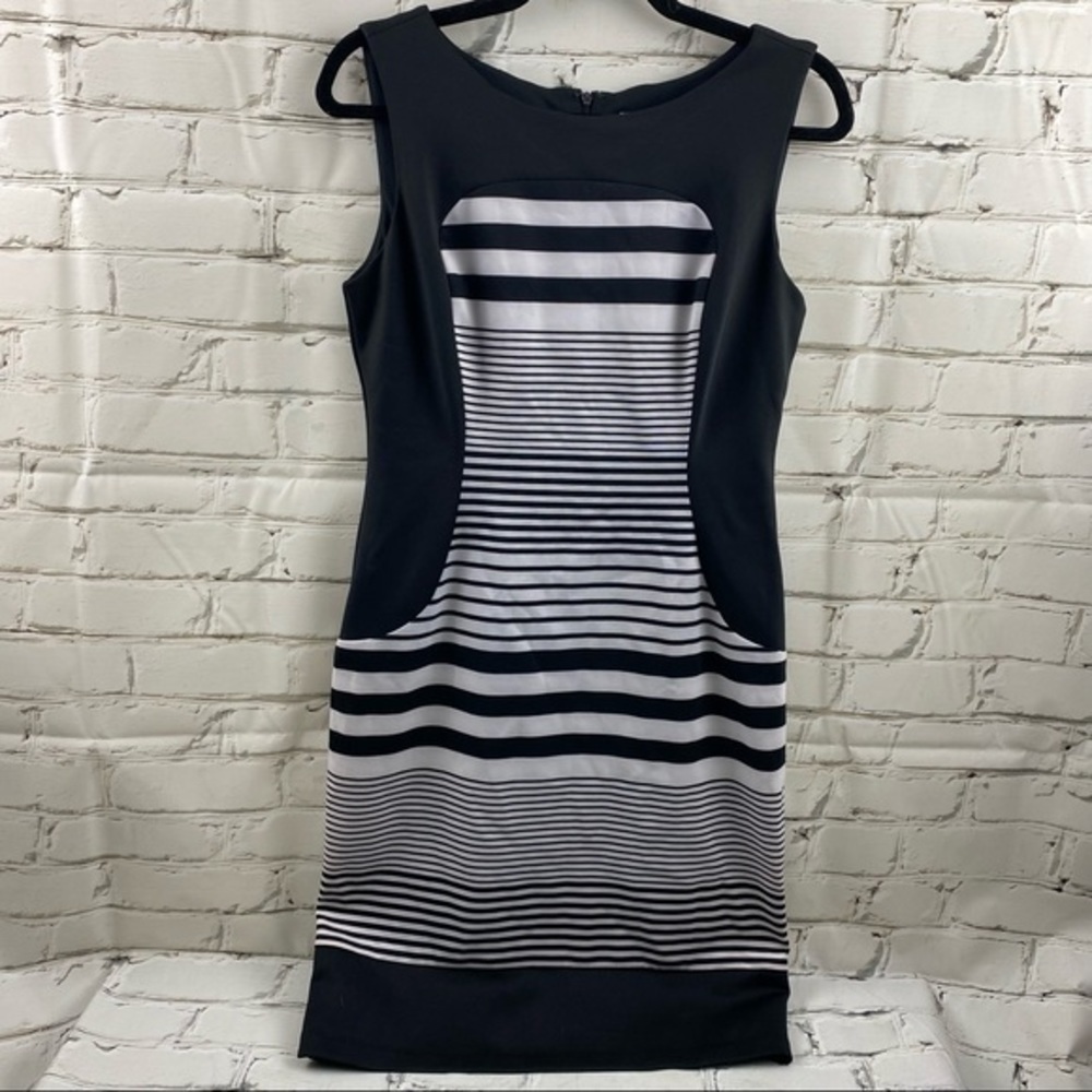 Cleo‎ petites stretch dress with slim waist darting and fabric pattern